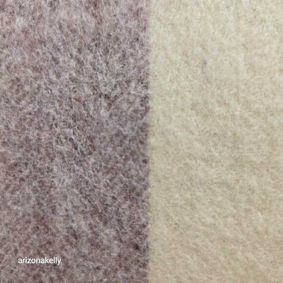 Wool Scarf Neutral Colors Stripe - Picture 13 of 13